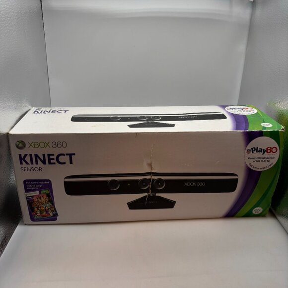 Xbox 360 Kinect Sensor Console Accessories Black Lightly Used in Box Untested - Picture 8 of 16